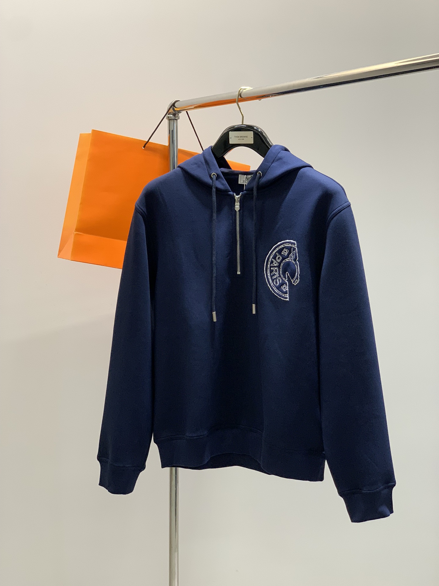 ，Hermès 爱马仕，2025秋季最新品，专柜同步有售，原单狠货，时尚休闲连帽卫衣，定制进口原版面料，