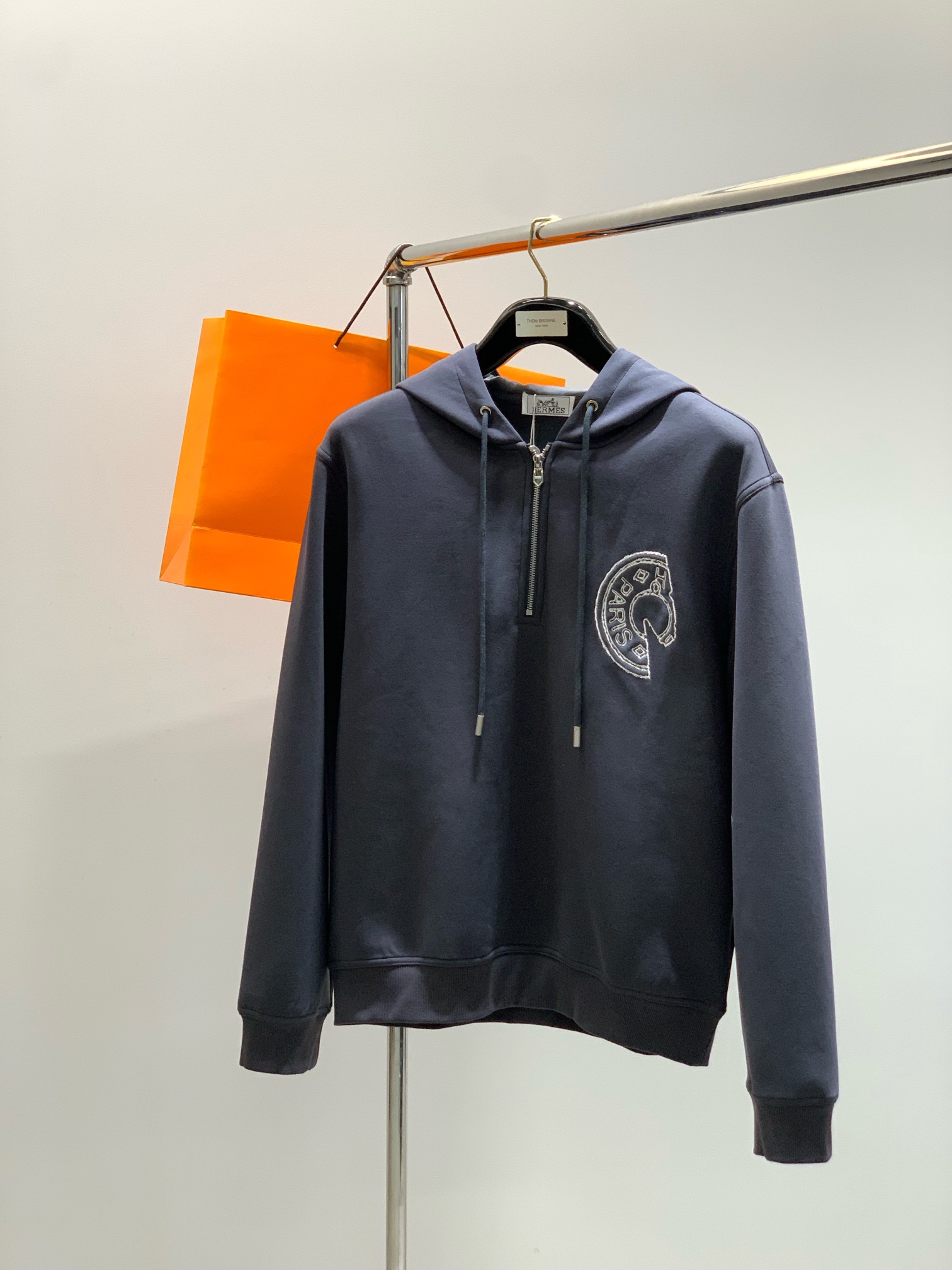 ，Hermès 爱马仕，2025秋季最新品，专柜同步有售，原单狠货，时尚休闲连帽卫衣，定制进口原版面料，