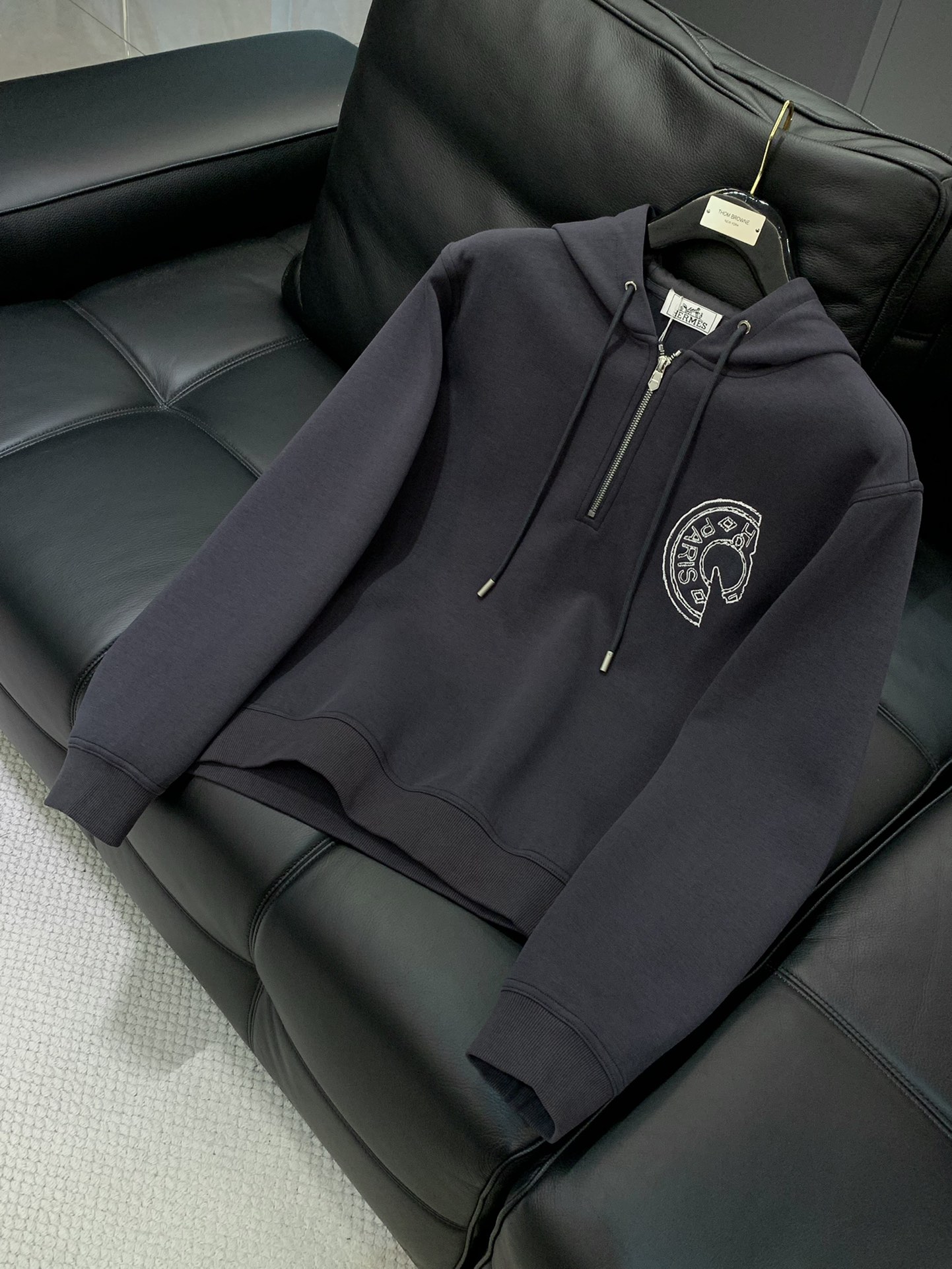 ，Hermès 爱马仕，2025秋季最新品，专柜同步有售，原单狠货，时尚休闲连帽卫衣，定制进口原版面料，