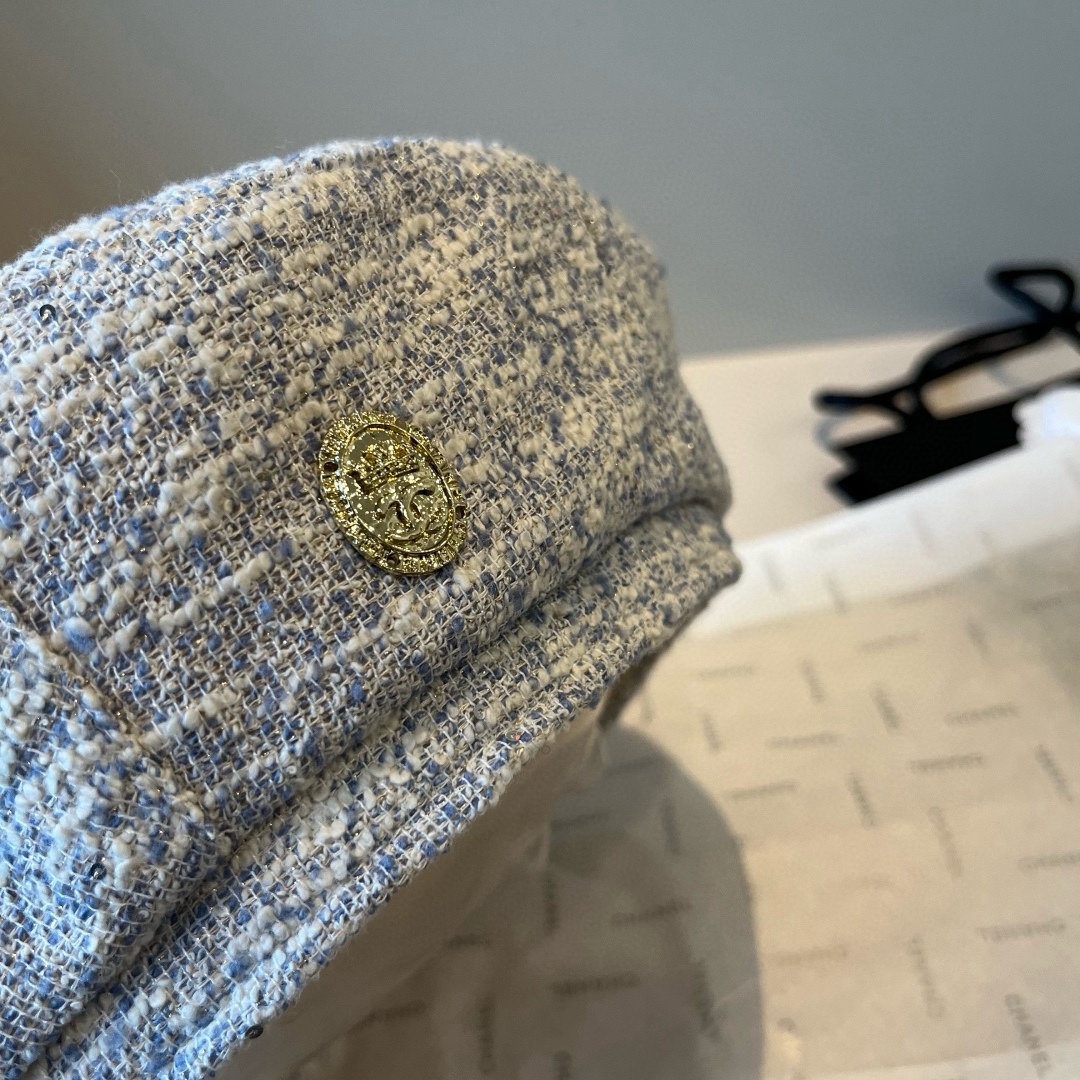 🆕

香奈儿新款鸭贝雷帽，头围57cm