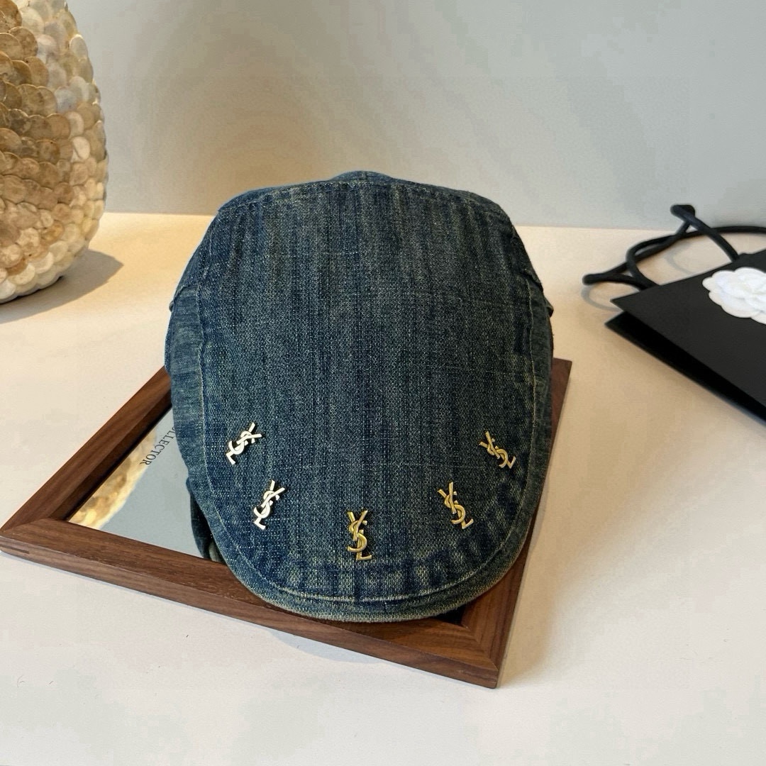 🆕

圣罗兰复古风前进鸭舌帽，高级百搭，头围57cm