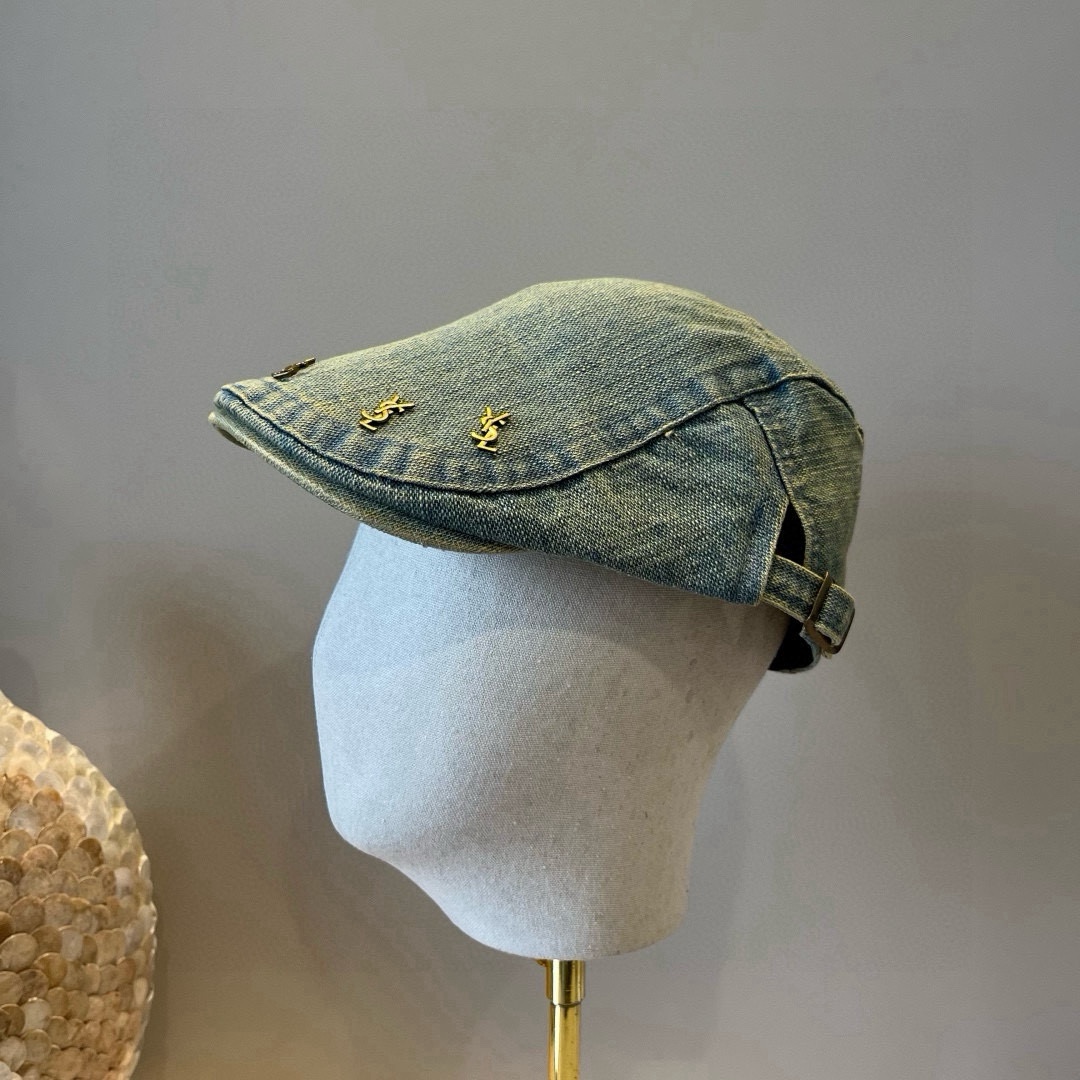 🆕

圣罗兰复古风前进鸭舌帽，高级百搭，头围57cm