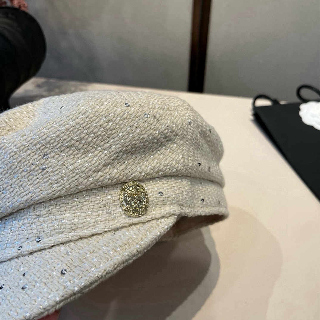 🆕

Chanel香奈儿新款鸭舌军帽，高级定制，头围57cm