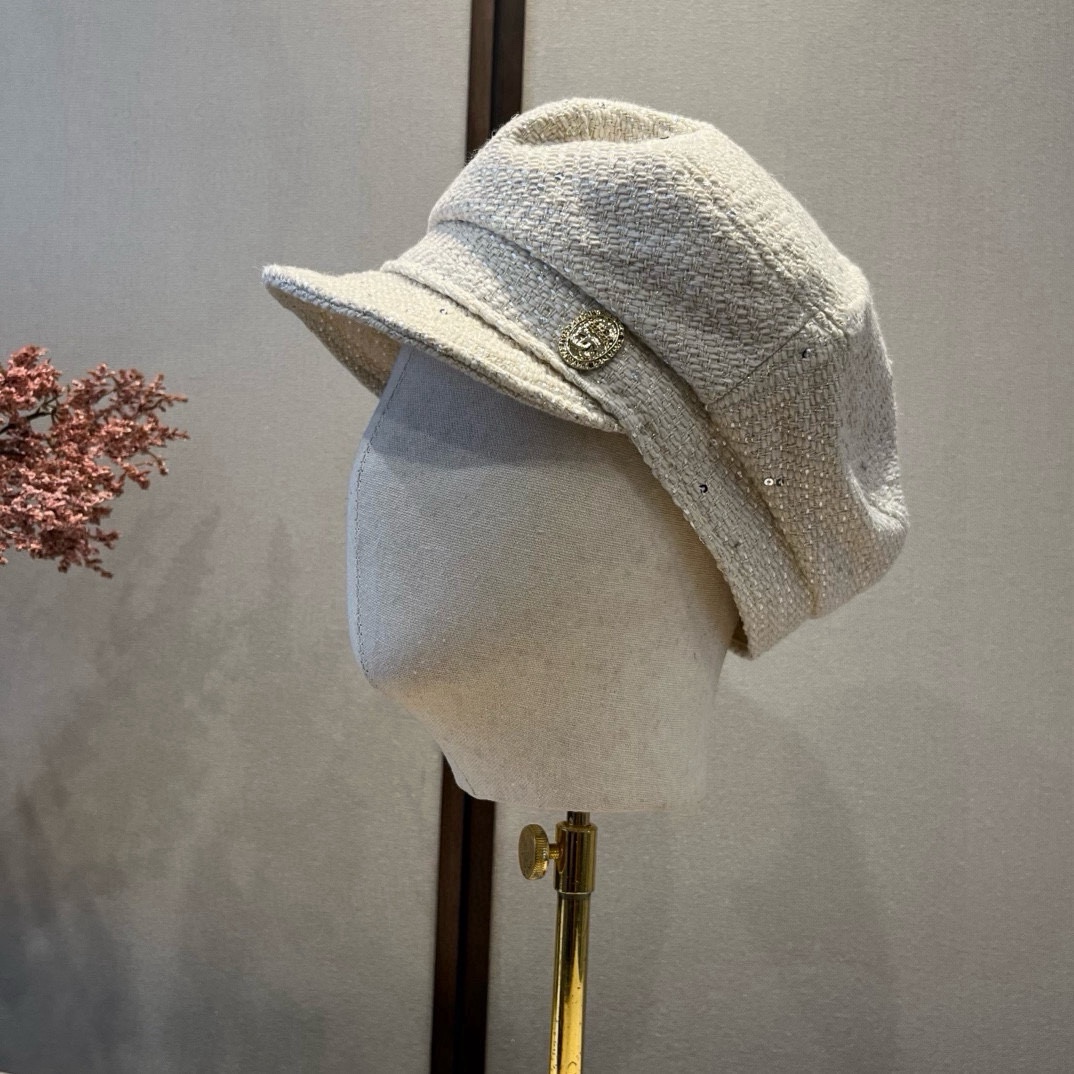 🆕

Chanel香奈儿新款鸭舌军帽，高级定制，头围57cm