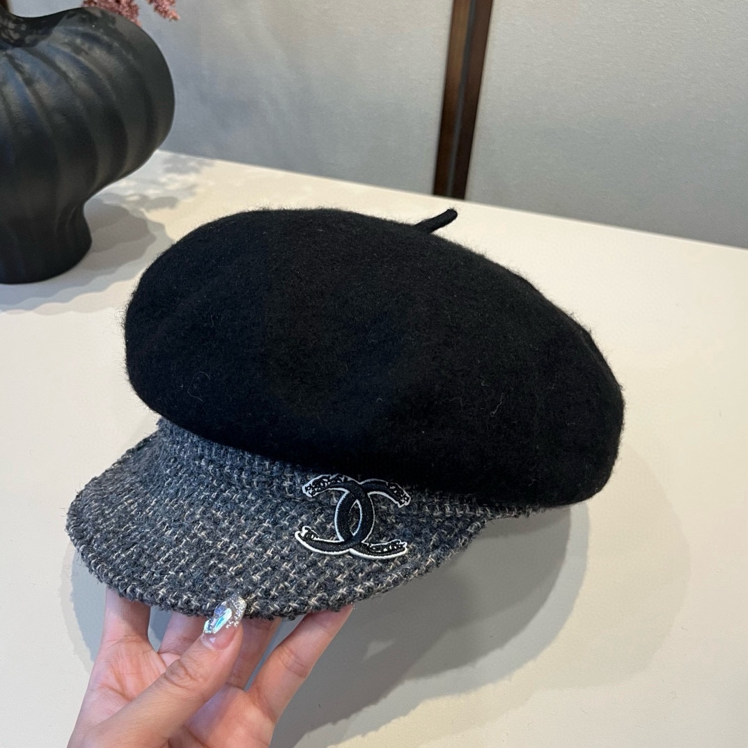 🆕

Chanel香奈儿新款鸭舌军帽，高级定制，头围57cm
