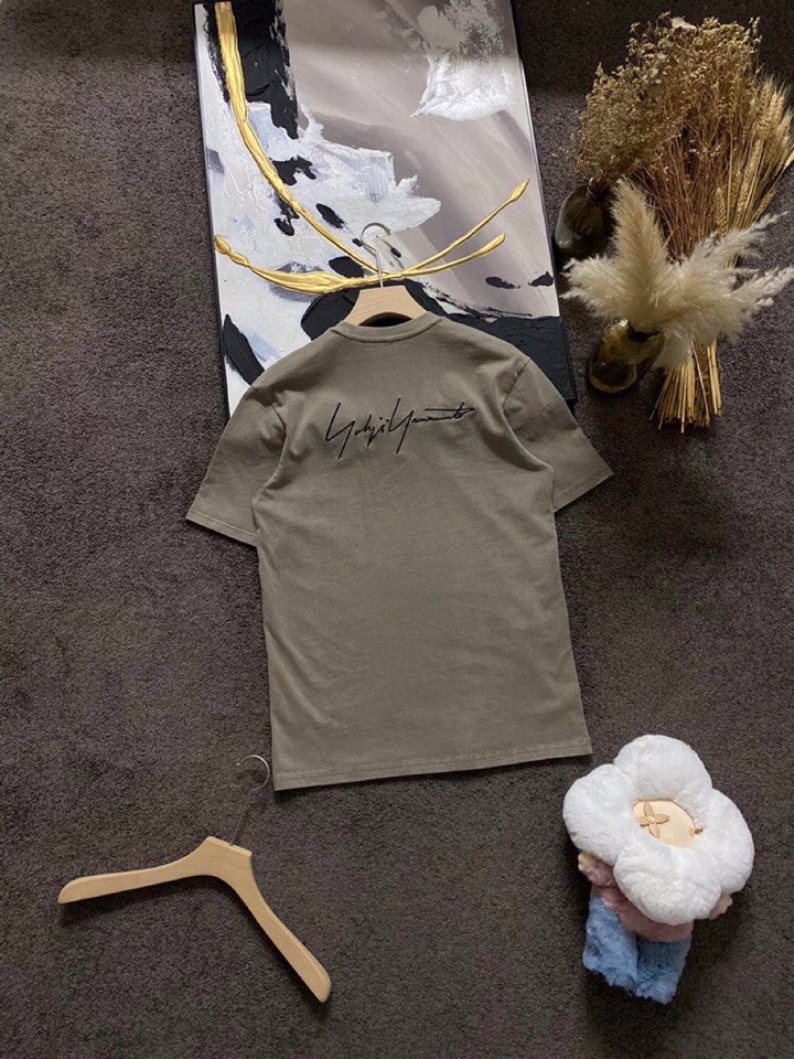 Y-3 山本耀司春夏/SS主推仿旧水洗褪色短袖圆领T恤定制贵柜品质巴黎百分棉260克长绒棉面料，前幅标志