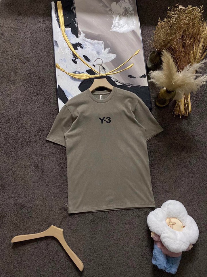 Y-3 山本耀司春夏/SS主推仿旧水洗褪色短袖圆领T恤套装，定制贵柜品质巴黎百分棉260克长绒棉面料，前