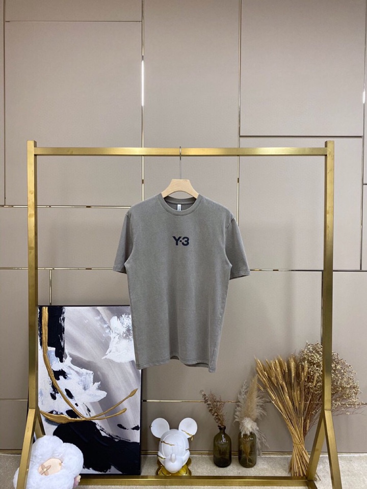 Y-3 山本耀司春夏/SS主推仿旧水洗褪色短袖圆领T恤套装，定制贵柜品质巴黎百分棉260克长绒棉面料，前