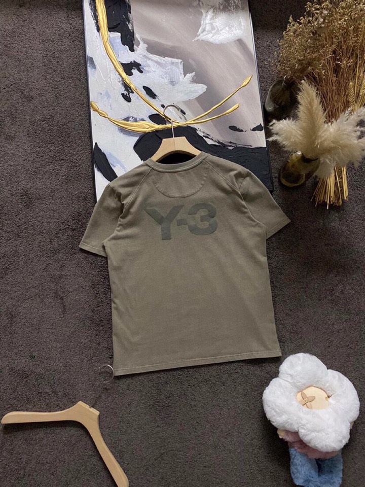 Y-3 山本耀司春夏/SS 主推仿旧水洗褪色短袖圆领短裤套装，定制贵柜品质巴黎百分棉260克长绒棉面料，