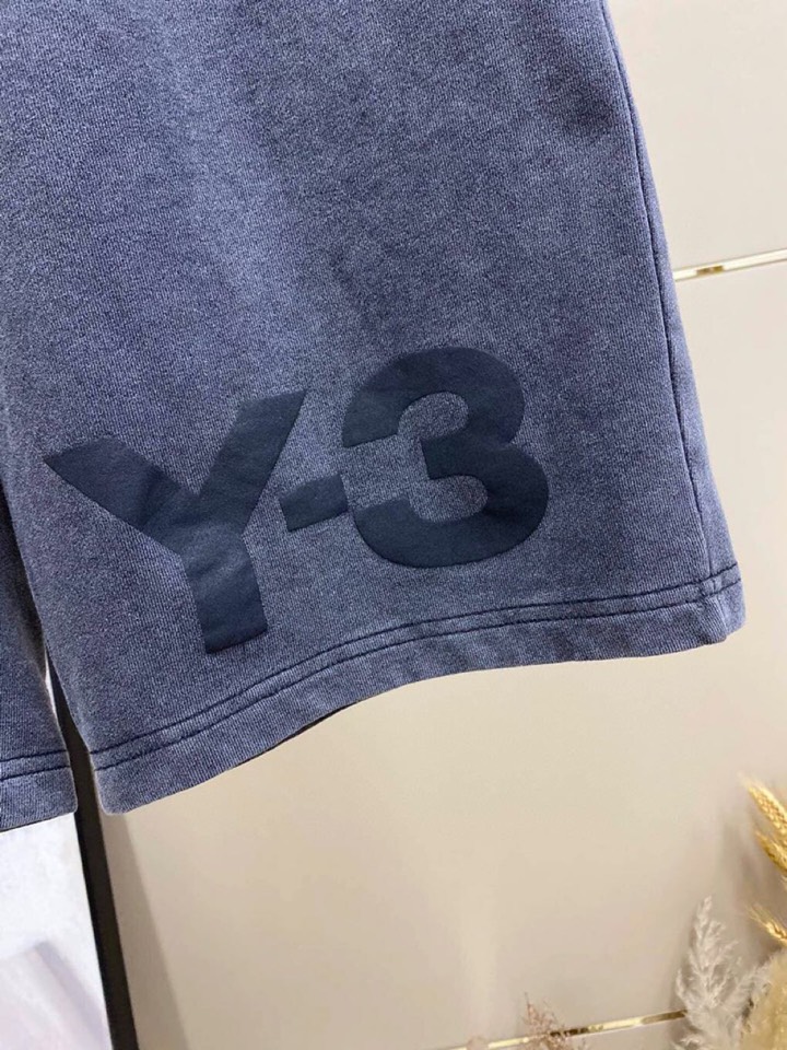 Y-3 山本耀司春夏/SS 本季主推仿旧水洗褪色短裤定制贵柜品质巴黎百分棉300克夏季长绒棉面料，前幅标