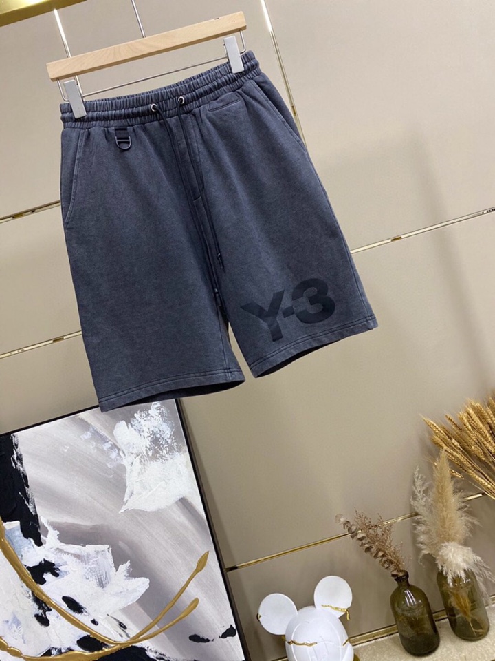Y-3 山本耀司春夏/SS 本季主推仿旧水洗褪色短裤定制贵柜品质巴黎百分棉300克夏季长绒棉面料，前幅标