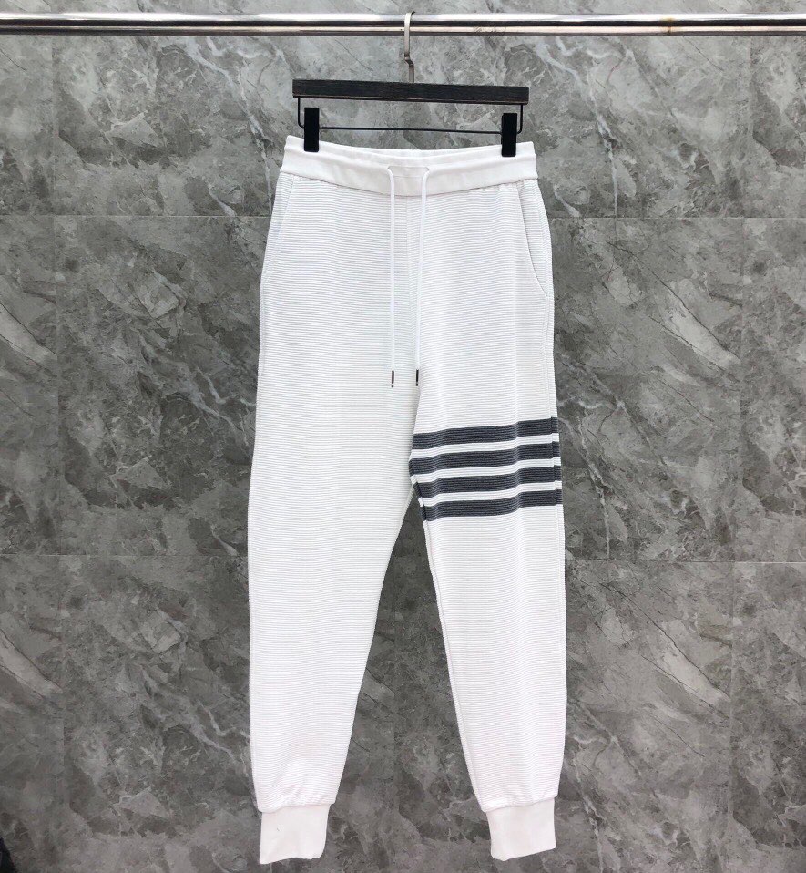 THOM BROWNE 汤姆布朗 TB水波纹色织经典长裤休闲裤 可配套装\n码数：1-4 颜色：灰色、藏