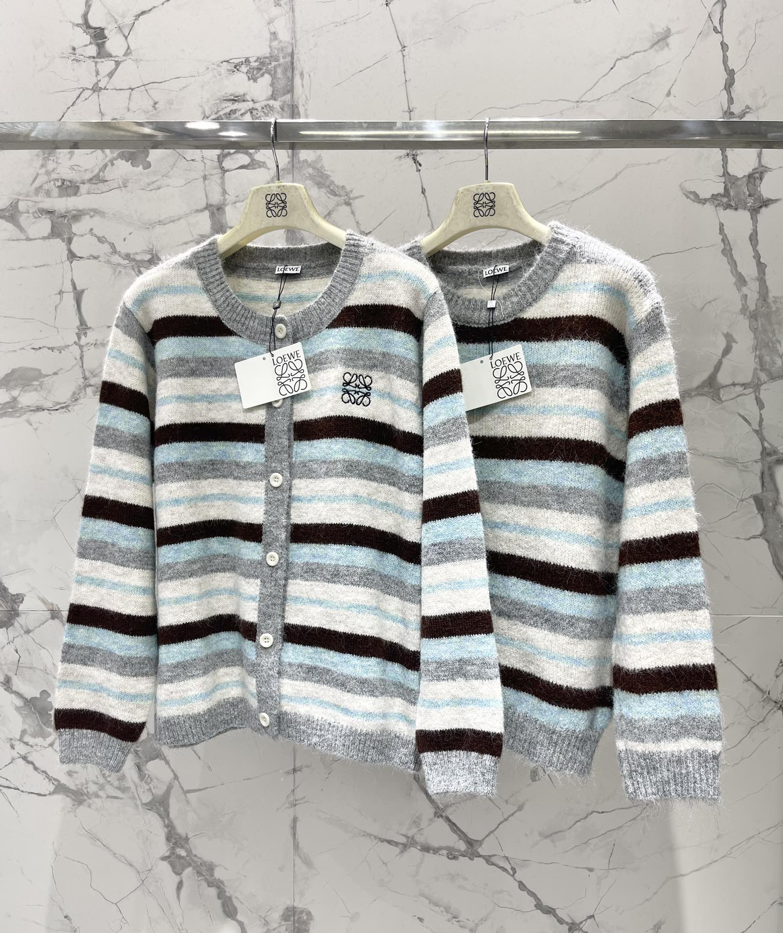 LOEWE Striped Knit Sweater with Embroidered Logo - Stylish and Comfortable 10 i1756520117 1567 8