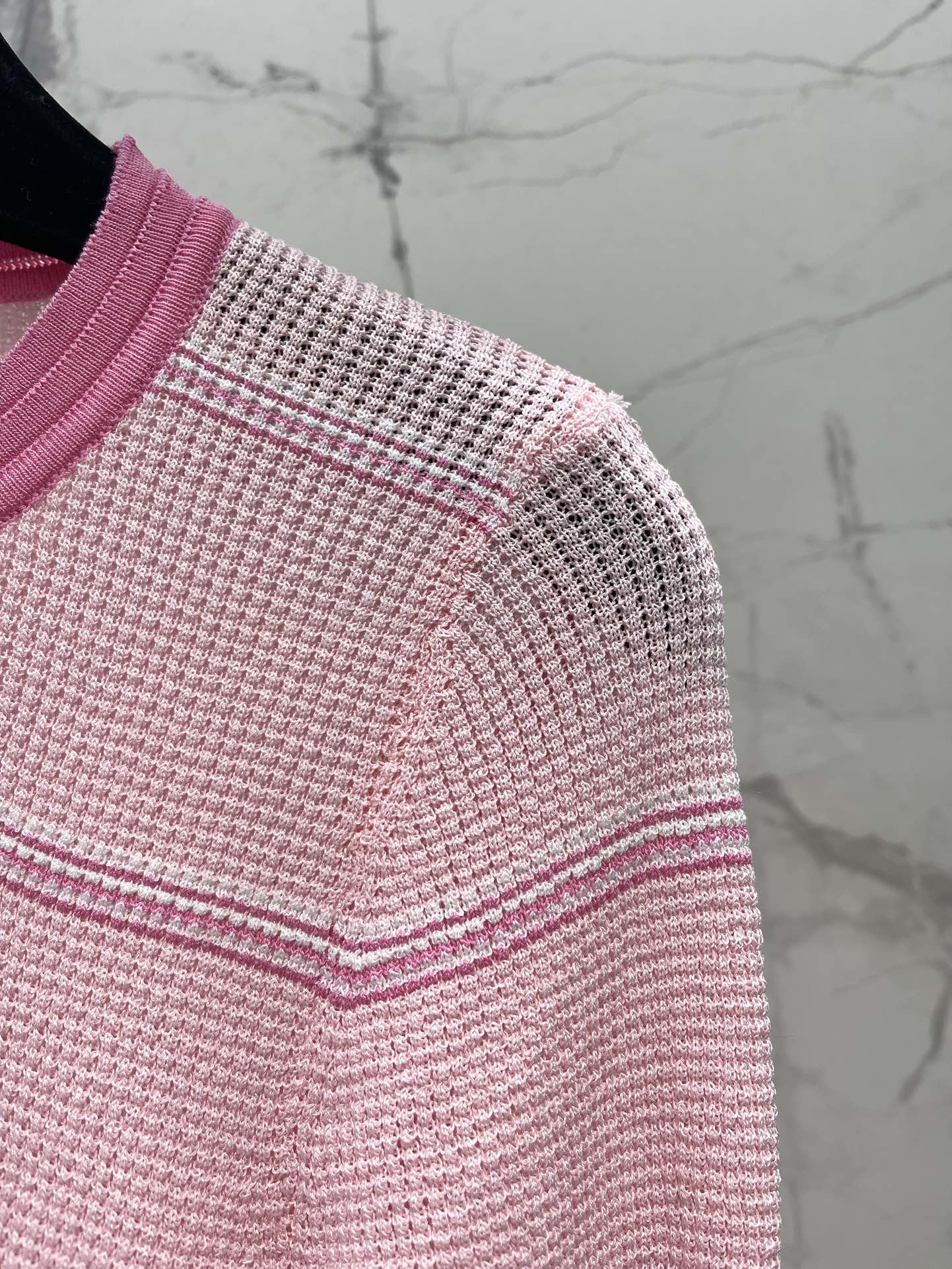 Chanel Pink Striped Knit Long Sleeve Top - Classic Style, Comfortable Fit 5 i1756522671 4725 3