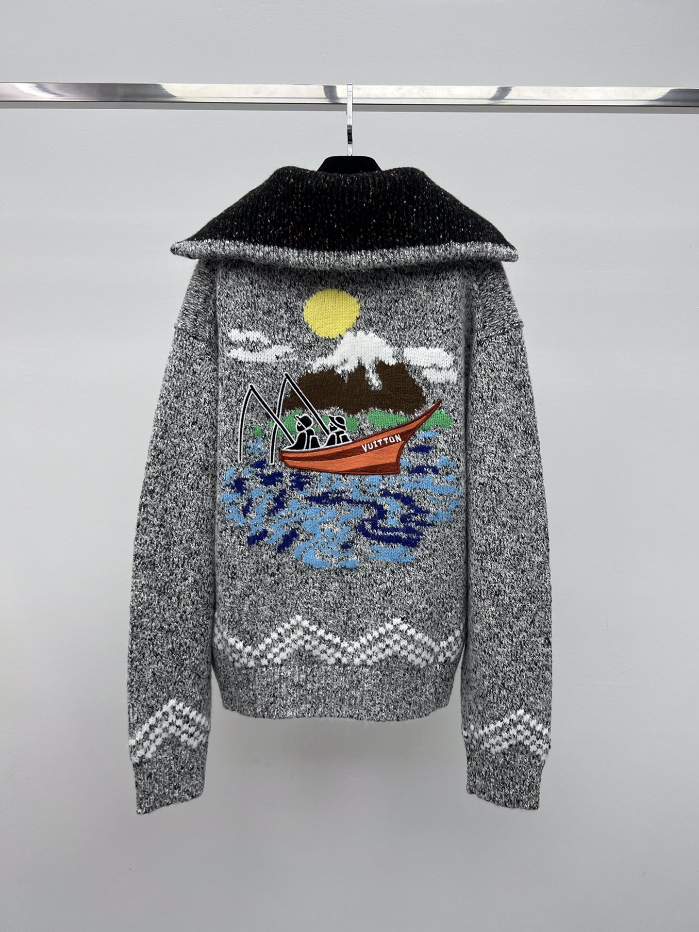 Louis vuitto*翻领拉链针织外套Pharrell Williams X Nigo联名款本款针织