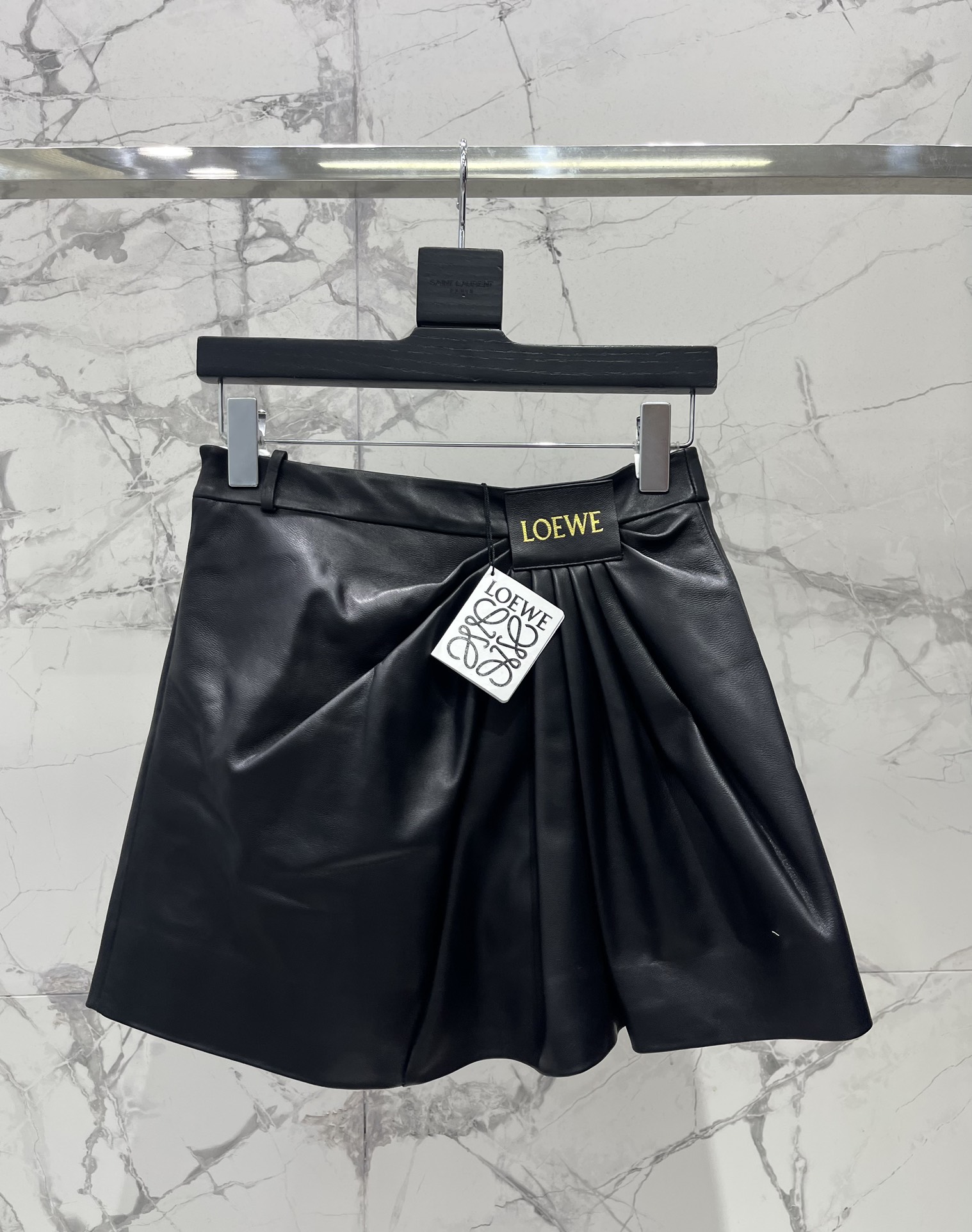 Loewe Irregular Pleated A-Line High Waist Mini Skirt - Elegant & Flattering 3 i1756546241 5204 0