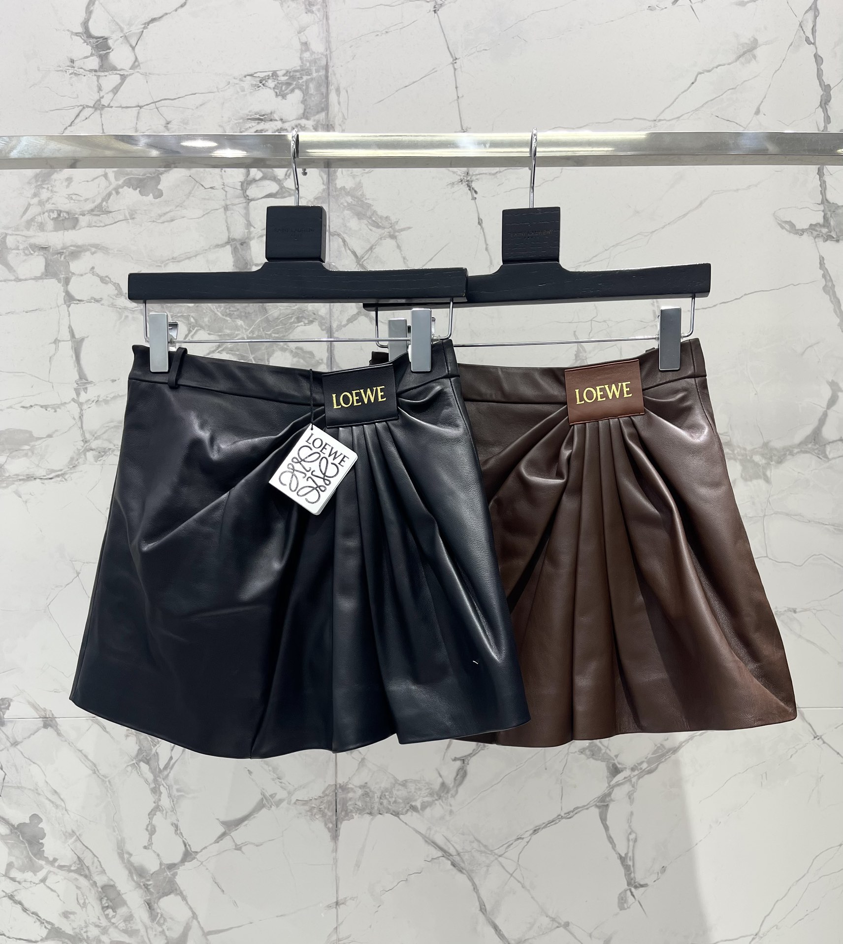 Loewe Irregular Pleated A-Line High Waist Mini Skirt - Elegant & Flattering 2 i1756546241 9462 8