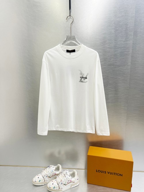 Louis Vuitton 2025 Embroidered Long Sleeve T-Shirt - Casual & Stylish 1 Louis Vuitton 2025 Embroidered Long Sleeve T-Shirt - Casual & Stylish