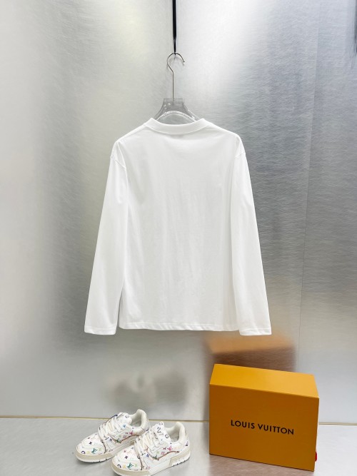 Louis Vuitton Long Sleeve T-Shirt Round Neck Embroidery Casual Fashion 1 Louis Vuitton Long Sleeve T-Shirt Round Neck Embroidery Casual Fashion