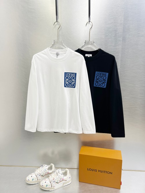 Loewe Embroidered Logo Long Sleeve T-Shirt | Casual Style 1 Loewe Embroidered Logo Long Sleeve T-Shirt | Casual Style