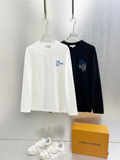Loewe Embroidered Logo Long Sleeve T-Shirt | Casual & Fashionable 1 Loewe Embroidered Logo Long Sleeve T-Shirt | Casual & Fashionable