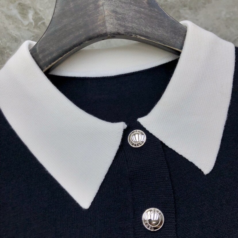 THOM BROWNE 汤姆布朗 TB 🌺后背风筝🪁🌺女款针织翻领T恤Polo衫 \n码数：0-2 颜色