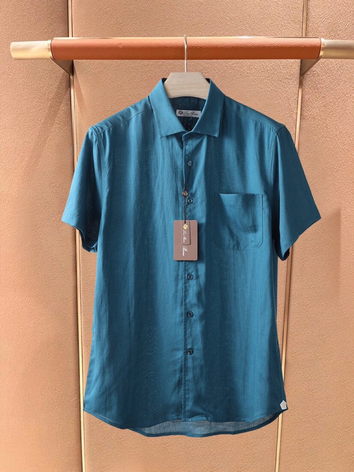 Loro Piana 诺悠翩雅lP🆕 今天SS25 春夏男装新品亚麻质地系列时尚商务休闲百搭男士短袖衬衫