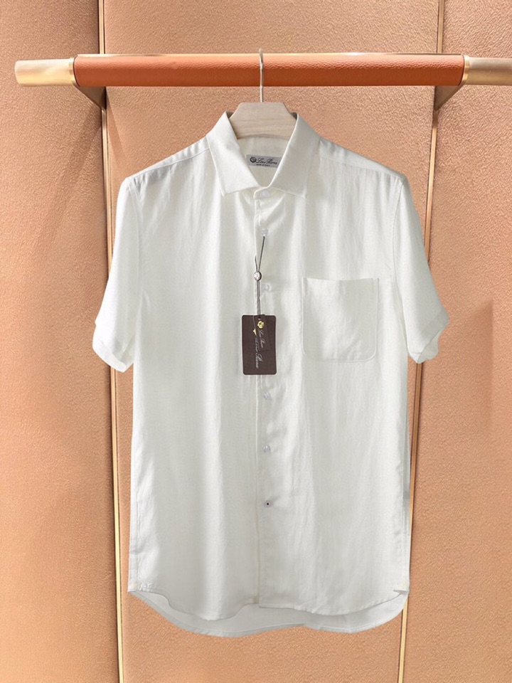 Loro Piana 诺悠翩雅lP🆕 今天SS25 春夏男装新品亚麻质地系列时尚商务休闲百搭男士短袖衬衫