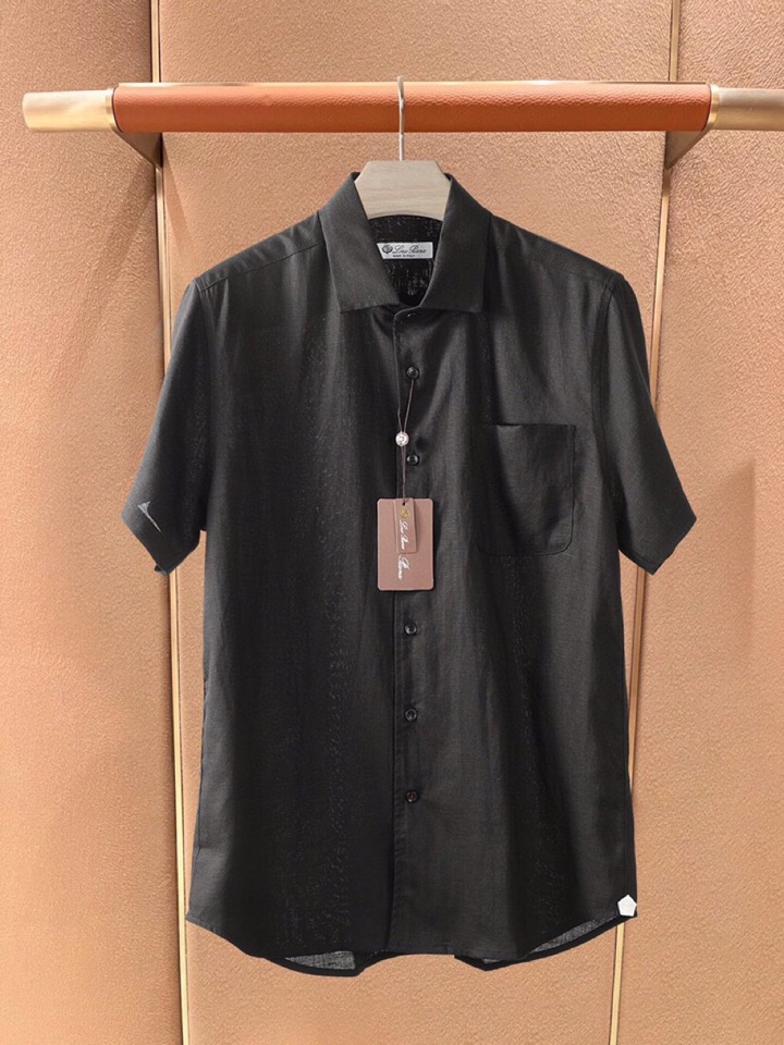 Loro Piana 诺悠翩雅lP🆕 今天SS25 春夏男装新品亚麻质地系列时尚商务休闲百搭男士短袖衬衫