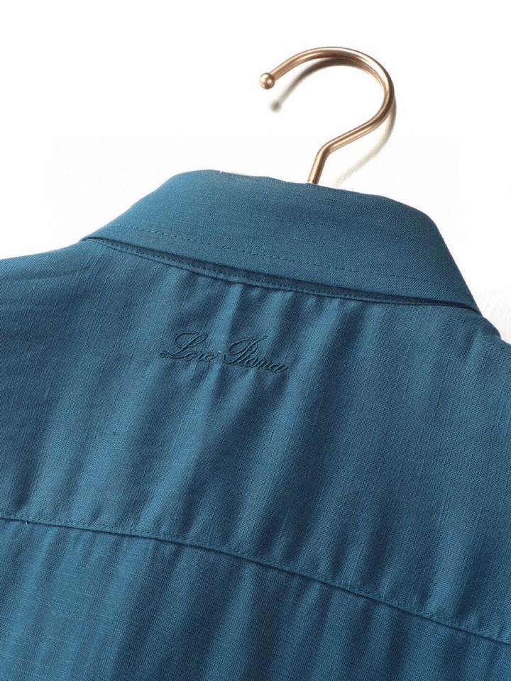 Loro Piana 诺悠翩雅lP🆕 今天SS25 春夏男装新品亚麻质地系列时尚商务休闲百搭男士短袖衬衫