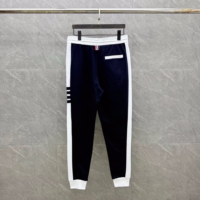 THOM BROWNE 汤姆布朗 TB新季白边侧四杠卫裤 男女同款情侣休闲裤，\n码数：1-5 颜色：灰