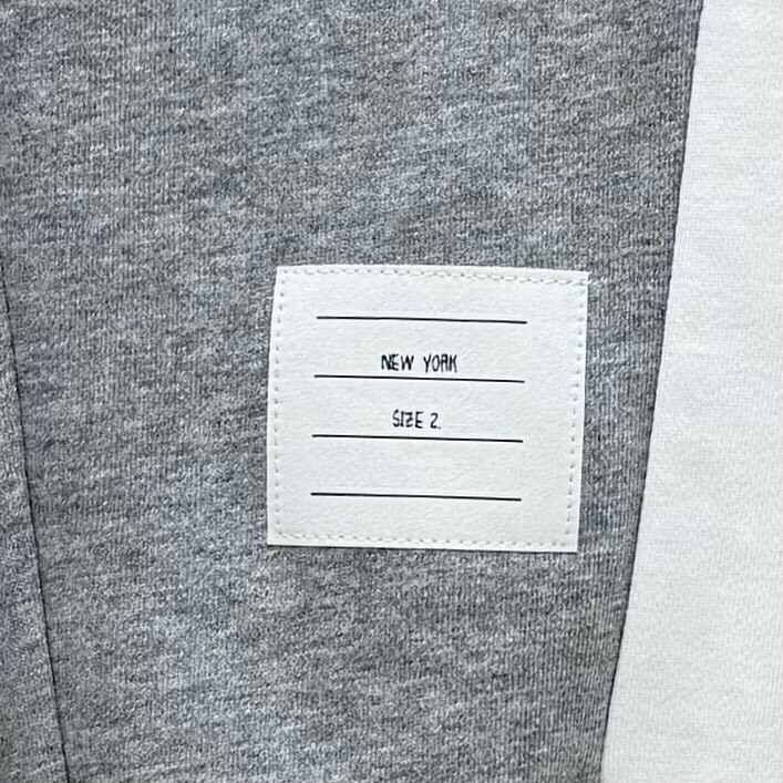 THOM BROWNE 汤姆布朗 TB新季白边侧四杠卫裤 男女同款情侣休闲裤，\n码数：1-5 颜色：灰