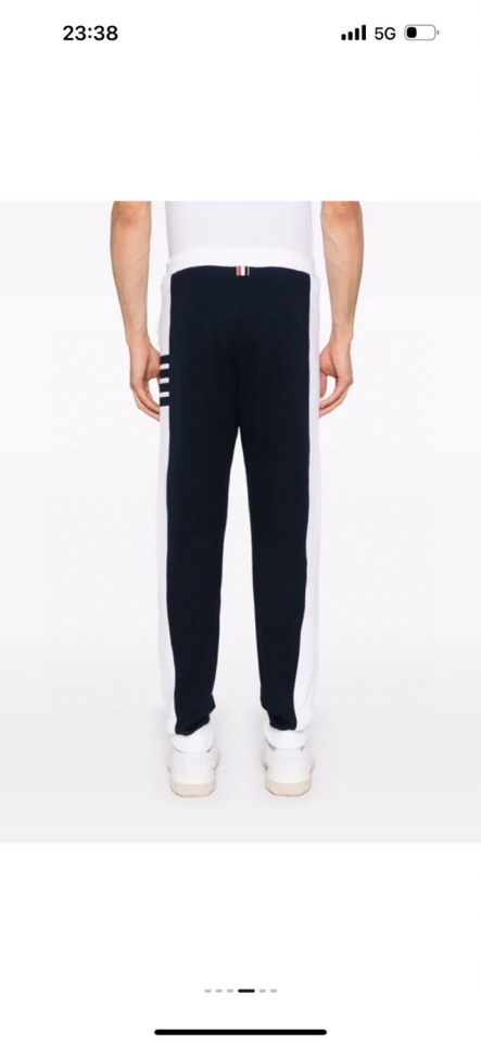 THOM BROWNE 汤姆布朗 TB新季白边侧四杠卫裤 男女同款情侣休闲裤，\n码数：1-5 颜色：灰