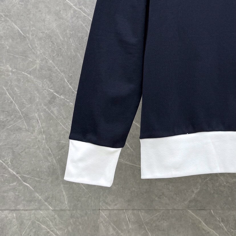 THOM BROWNE 汤姆布朗 TB白边侧四杠拉链连帽外套 男女同款情侣款连帽卫衣拉链开衫外套\n码数