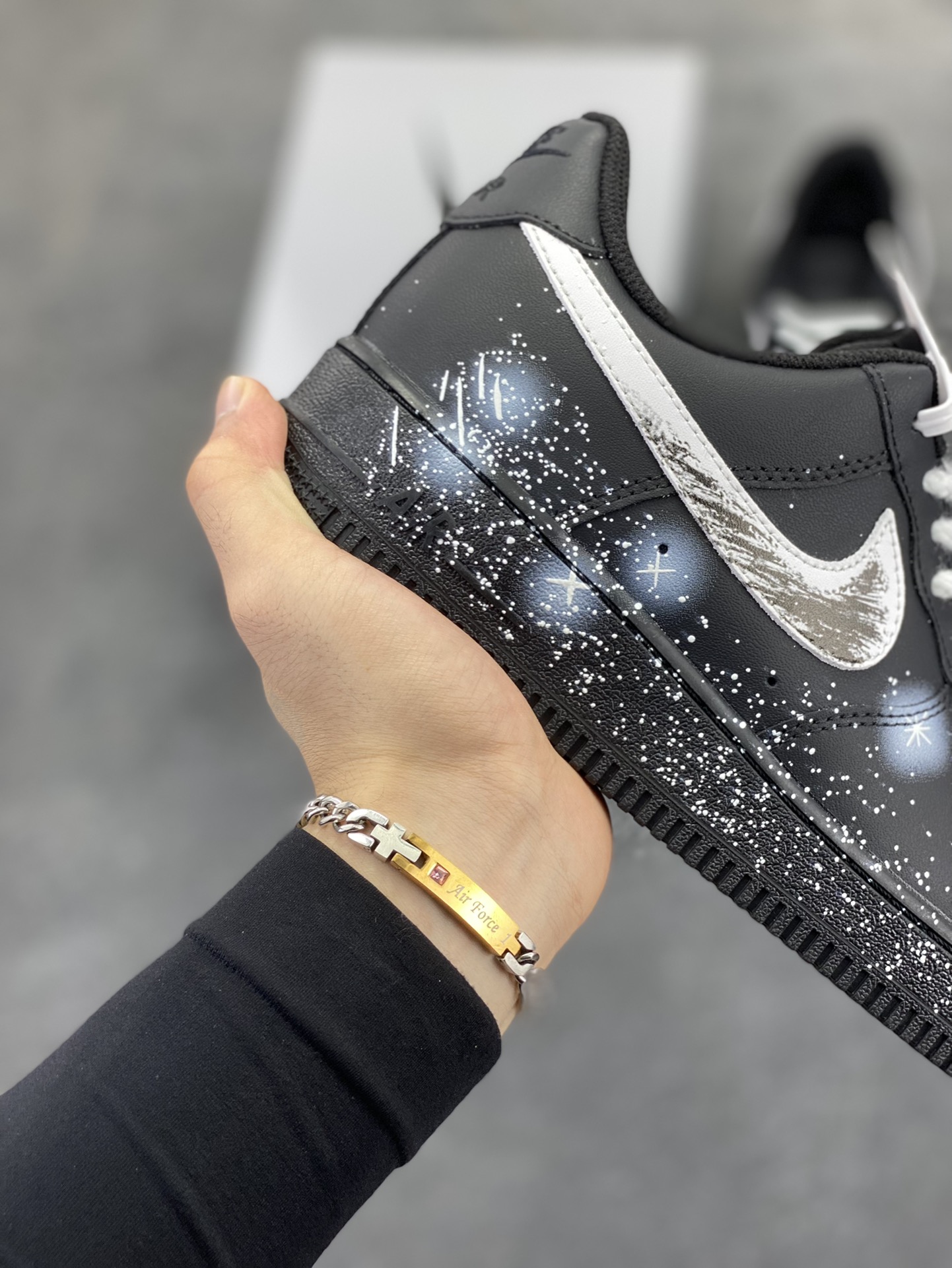 图片[6]-Nike Air Force 1 Low’07 黑色空间 空军一号低帮休闲板鞋 定制皮料 定制鞋盒 原楦原纸板 纯正空军版型 内置全掌气垫 货号：ZH0316-101 尺码：36 36.5 37.5 38 38.5 39 40 40.5 41 42 42.5 43 44 44.5 45-选品中心