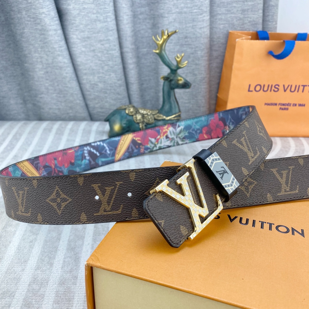 LV💕 特种皮腰带系列 ，原厂五金精品不锈钢扣，手感柔软舒适 宽3.8CM。