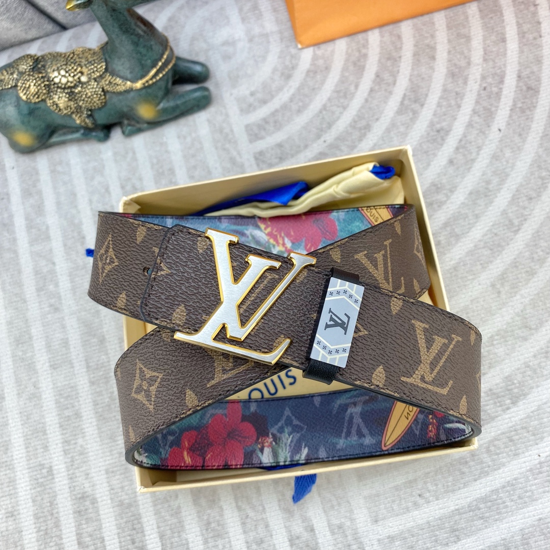 LV💕 特种皮腰带系列 ，原厂五金精品不锈钢扣，手感柔软舒适 宽3.8CM。