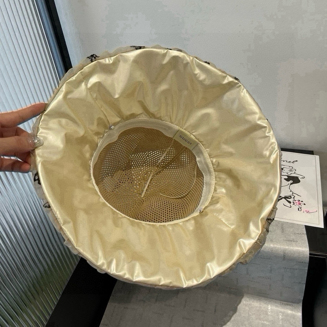 🆕

Gucci古奇新款灯笼帽，遮阳草帽，防紫外线帽檐，头围57cm