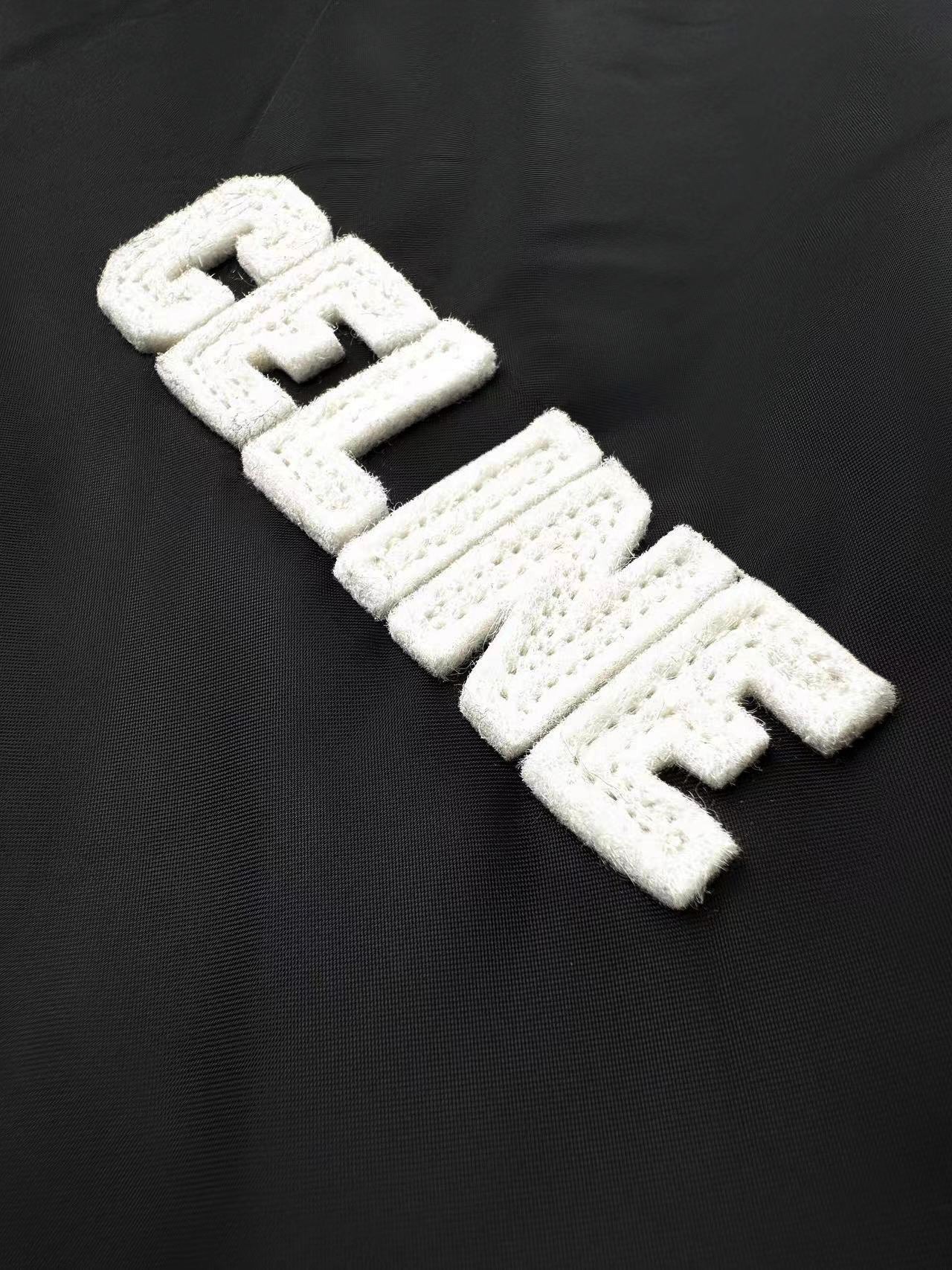Celine Men's Black Cotton Blend Varsity Jacket With Embroidered Logo 5 i1756657029 7049 5