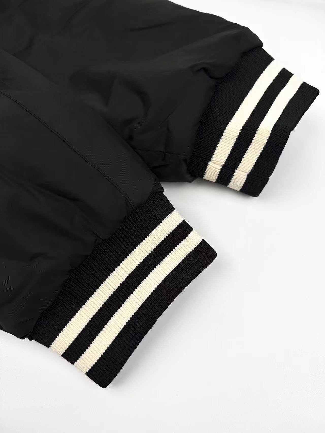 Celine Men's Black Cotton Blend Varsity Jacket With Embroidered Logo 7 i1756657029 8704 2