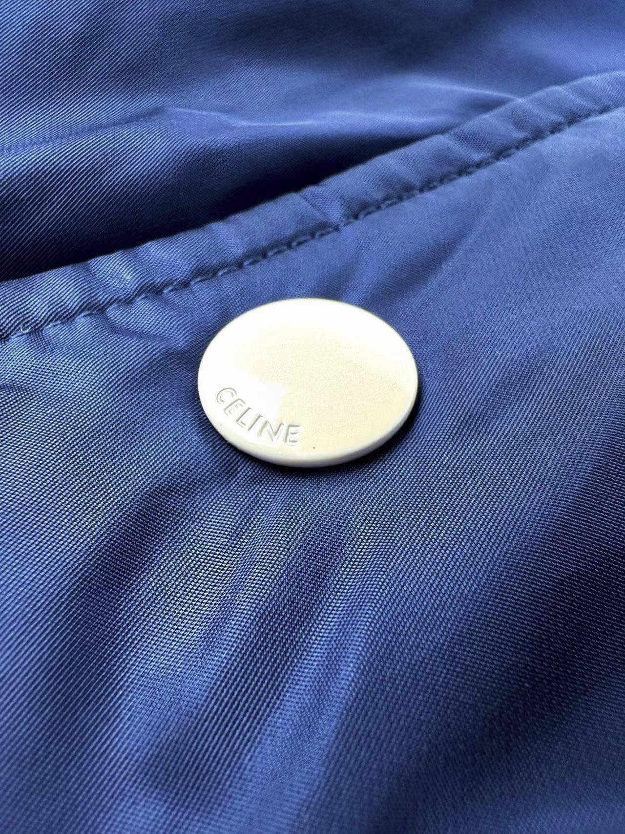 Celine Men's Custom Navy Blue Baseball Jacket - Warm, Soft, and Comfortable 7 i1756658188 3697 6