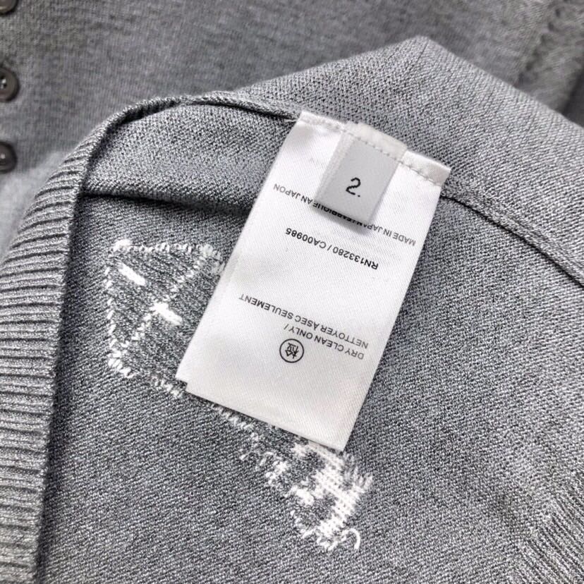 THOM BROWNE 汤姆布朗 TB飞机风筝针织短袖翻领T恤，男女同款情侣款\n码数：1-4 颜色：灰