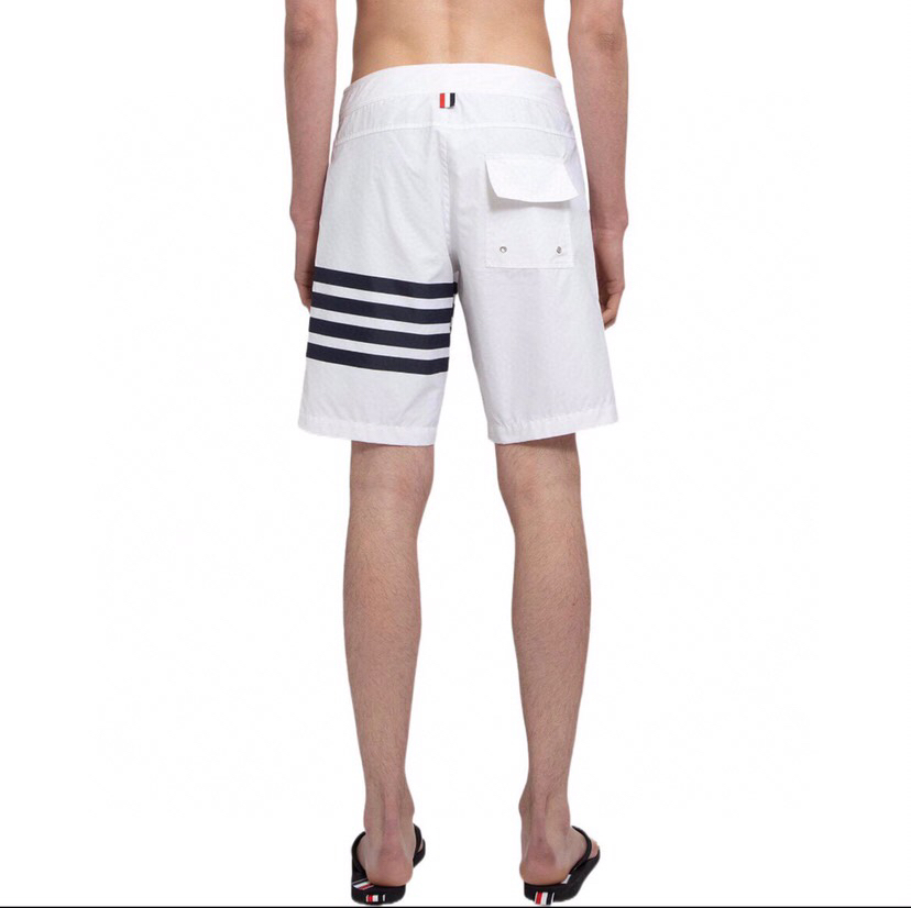 THOM BROWNE 汤姆布朗 TB四杠抽绳沙滩短裤 \n\n码数：1-4 颜色：灰、蓝、白（下单请报