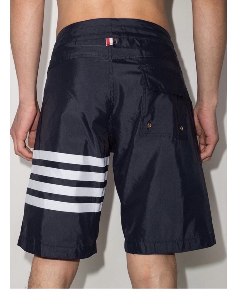 THOM BROWNE 汤姆布朗 TB四杠抽绳沙滩短裤 \n\n码数：1-4 颜色：灰、蓝、白（下单请报