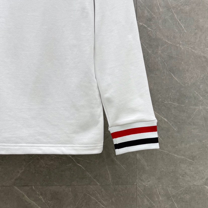 THOM BROWNE 汤姆布朗 TB新季领袖红白蓝螺纹棒球领夹克外套 \n码数：1-4 颜色：藏青 白