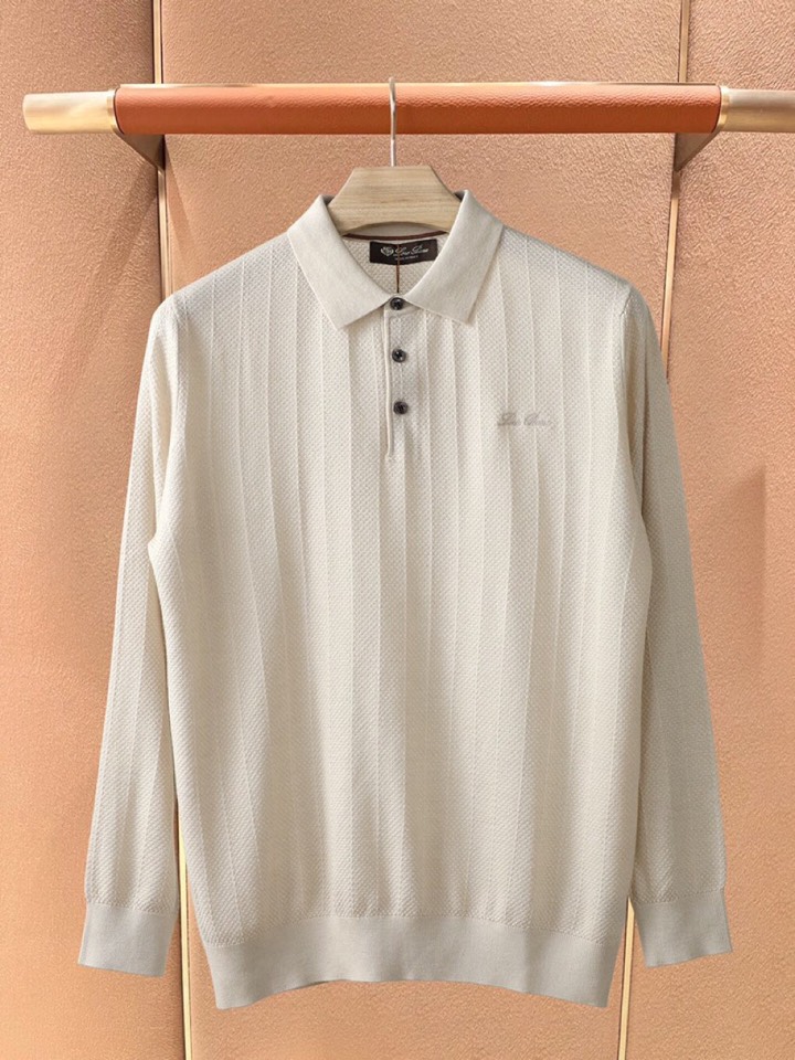 Loro Piana 诺悠翩雅lP🆕 秋冬新品羊毛针织翻领毛衣针织衫系列，面料成分:100%羊毛\n超级