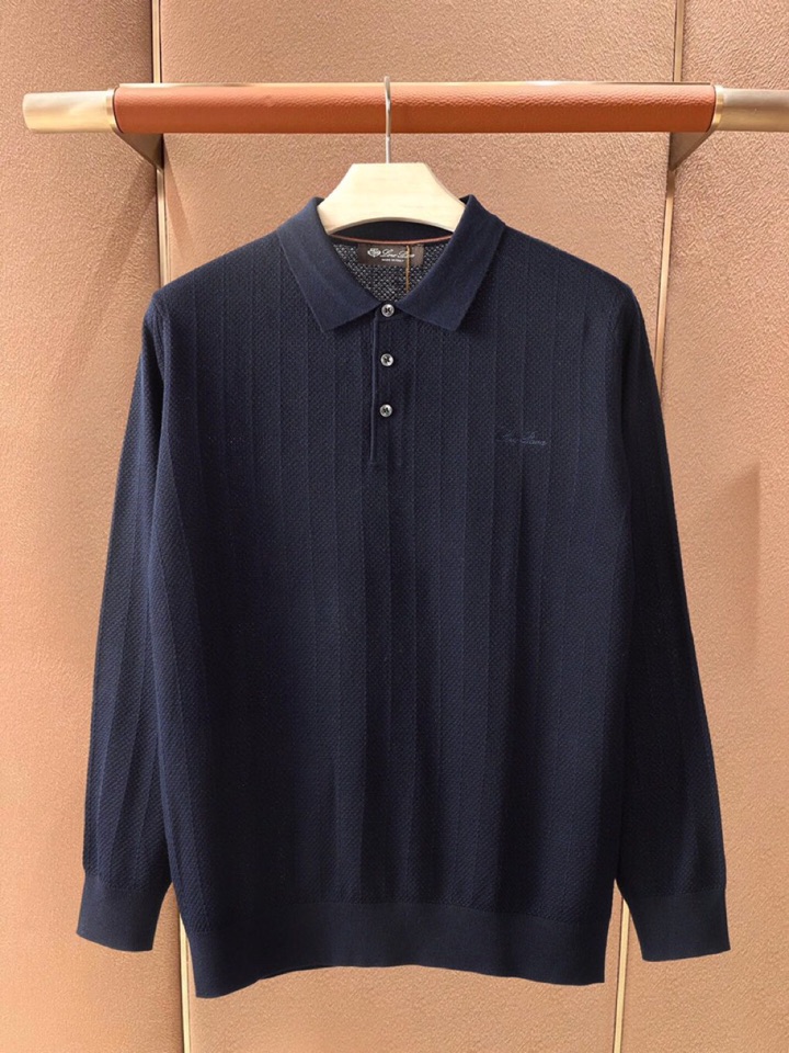 Loro Piana 诺悠翩雅lP🆕 秋冬新品羊毛针织翻领毛衣针织衫系列，面料成分:100%羊毛\n超级