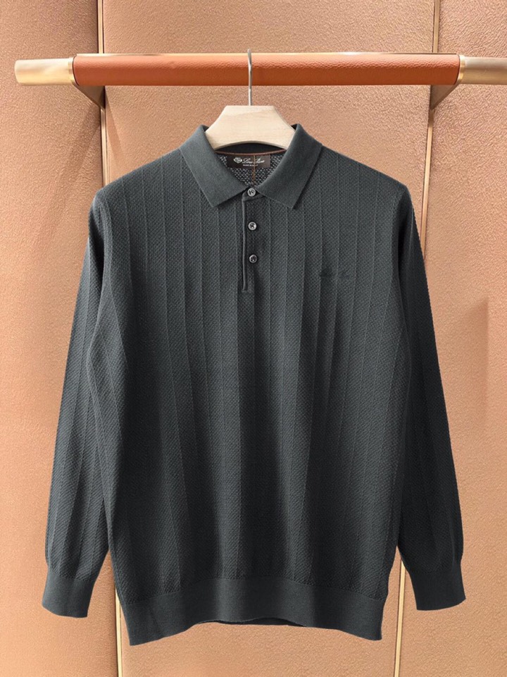 Loro Piana 诺悠翩雅lP🆕 秋冬新品羊毛针织翻领毛衣针织衫系列，面料成分:100%羊毛\n超级