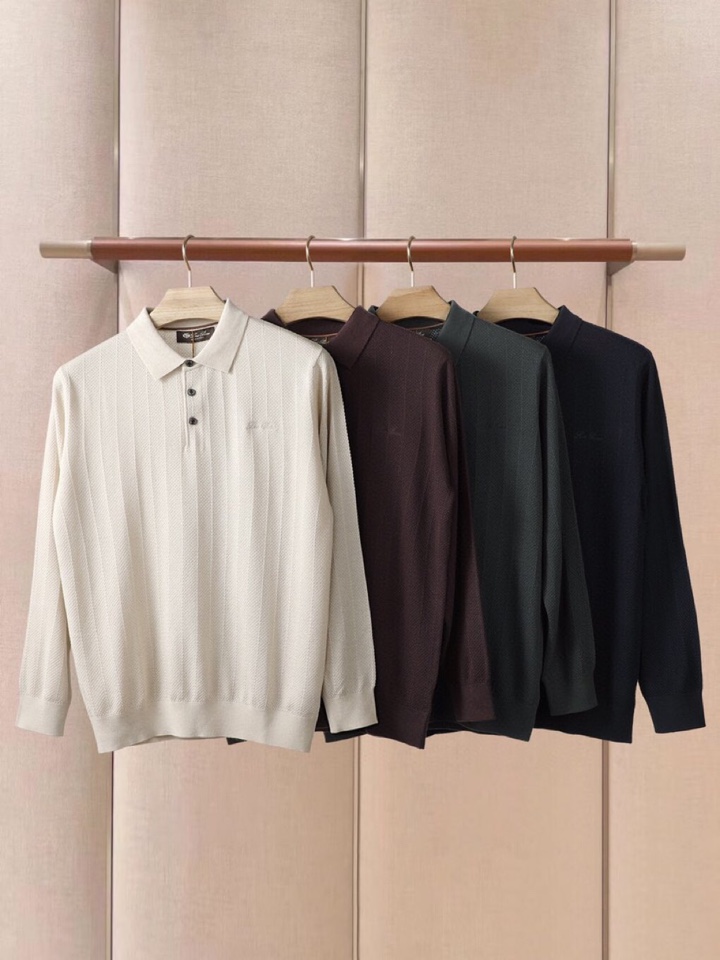 Loro Piana 诺悠翩雅lP🆕 秋冬新品羊毛针织翻领毛衣针织衫系列，面料成分:100%羊毛\n超级