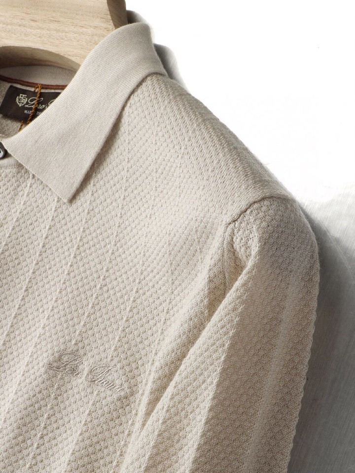 Loro Piana 诺悠翩雅lP🆕 秋冬新品羊毛针织翻领毛衣针织衫系列，面料成分:100%羊毛\n超级